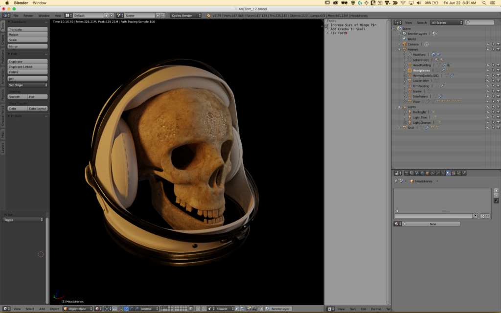 Work in Progress "Major Tom" Skull